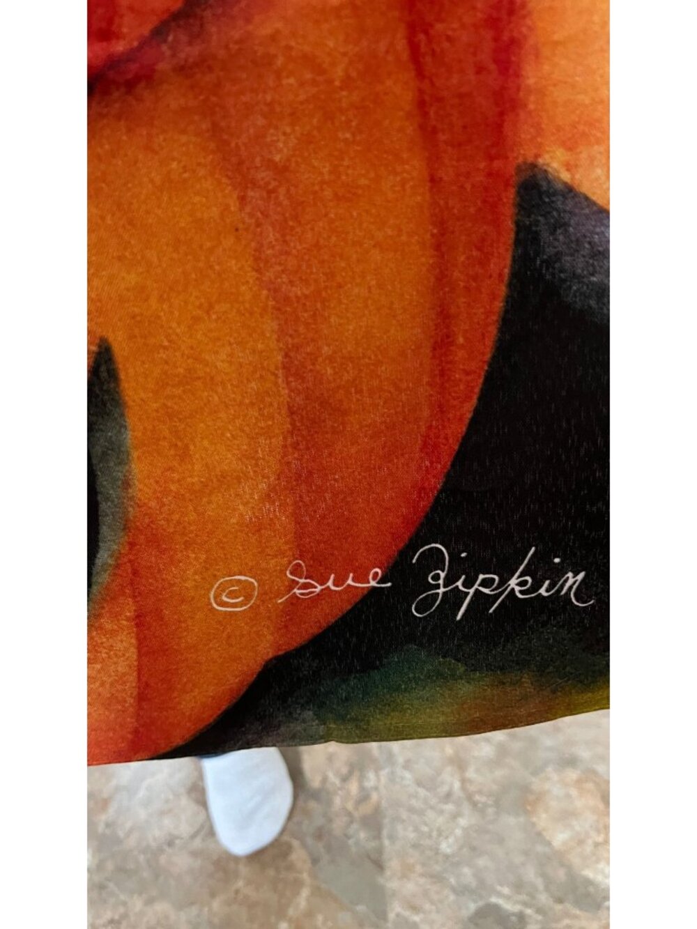 Sue Zipkin Halloween Black Cat Pumpkin Banner Wall Hanging Tapestry - Picture 4 of 5